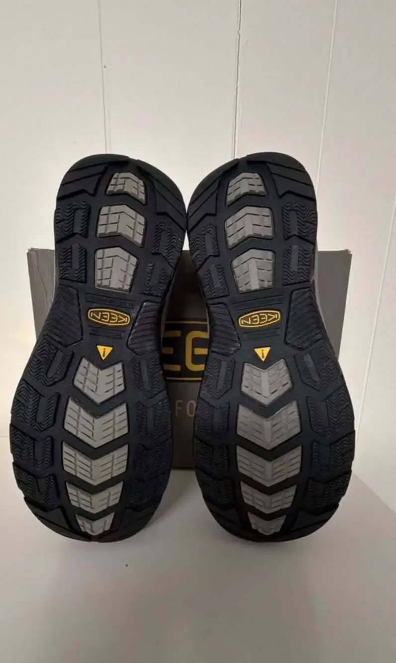 KEEN Utility Atlanta Cool II ESD Steel Toe Work Shoes Gargoyle/Blue